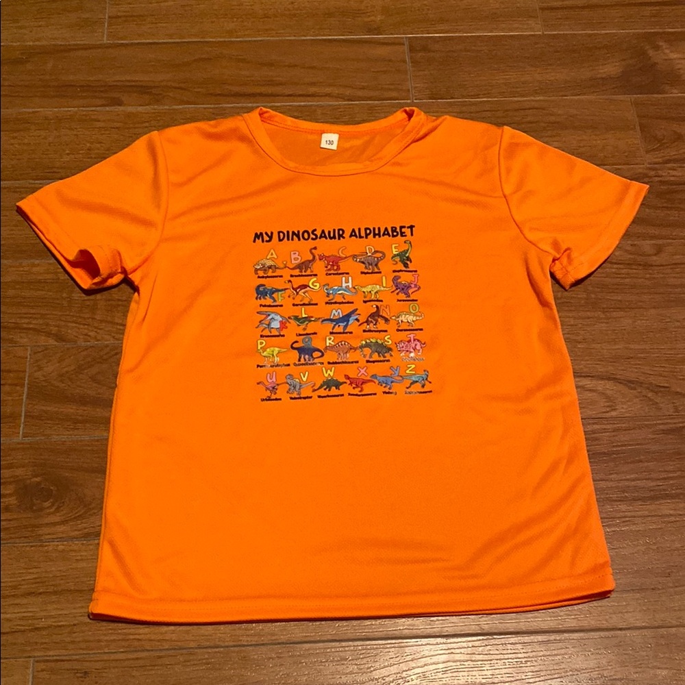 Orange Dinosaur Alphabet T-Shirt